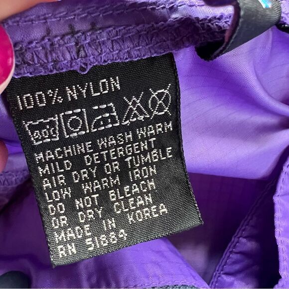 Patagonia Vintage 80s Two Tone Windbreaker Jacket Blue Purple 1/4 Zip Size Small - Picture 12 of 13